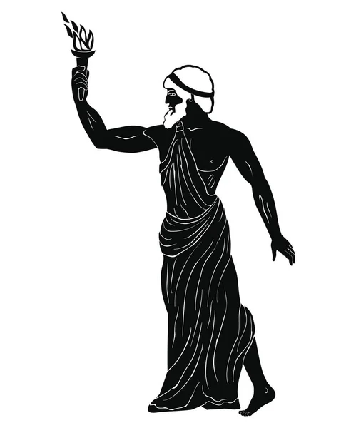 Ókori görög hős. — Stock Vector