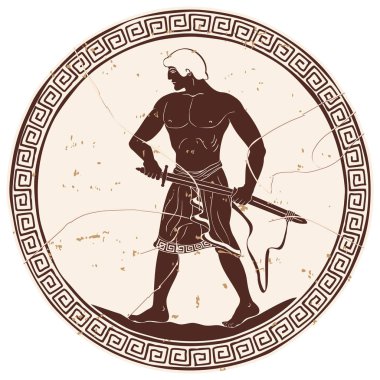 Antik Yunan savaşçı.