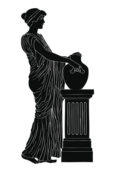 Ancient Greek woman. — Stock Vector