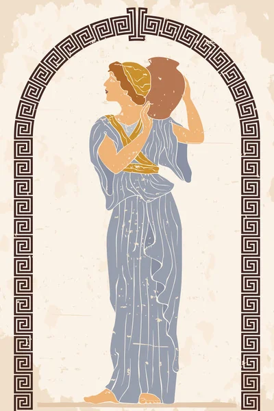 Ancient Greek woman. — Stock Vector