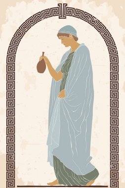Antik Yunan kadını.