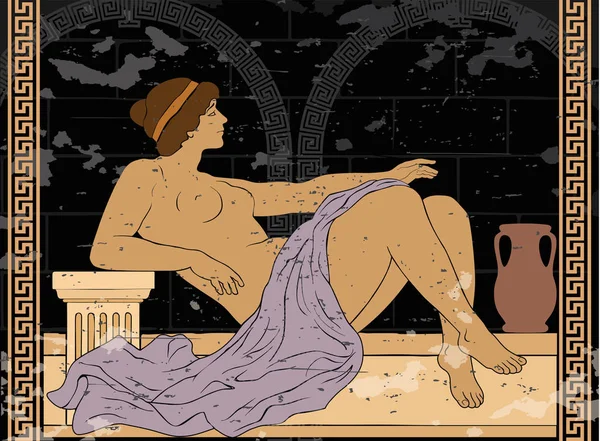 Ancient Greek woman. — Stock Vector