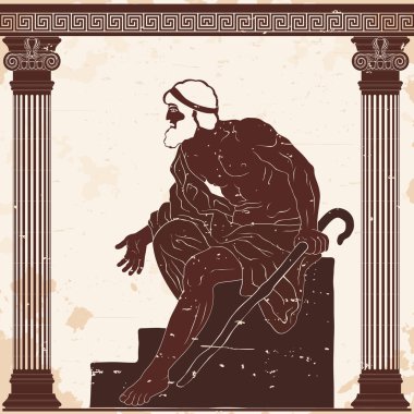 Antik Yunan yaşlı adam.