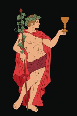 Ancient Greek god Dionysus. vector Ancient Greek god Dionysus. vector