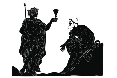 Ancient Greek god Dionysus. vector Ancient Greek god Dionysus. vector