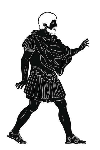 Antiguo guerrero romano . — Vector de stock