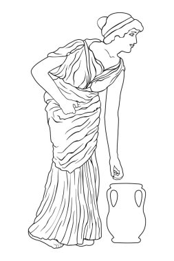 Antik Yunan kadını.