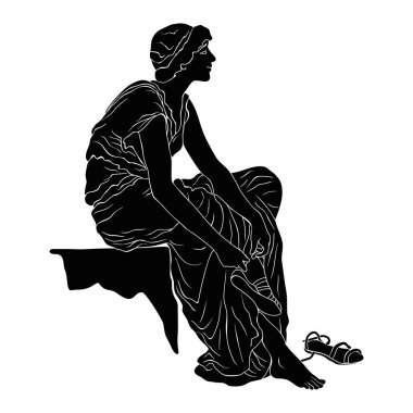 Eski bir Yunan kadın.