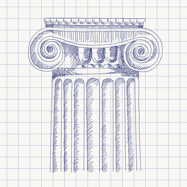 Croquis de la colonne . — Image vectorielle