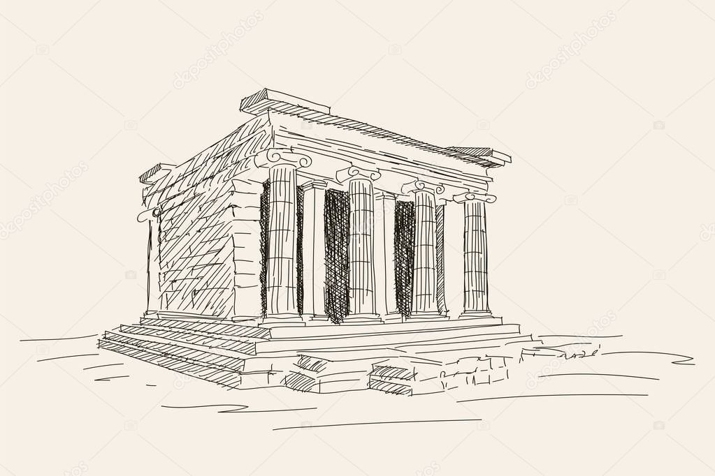 Ancient greek temple.