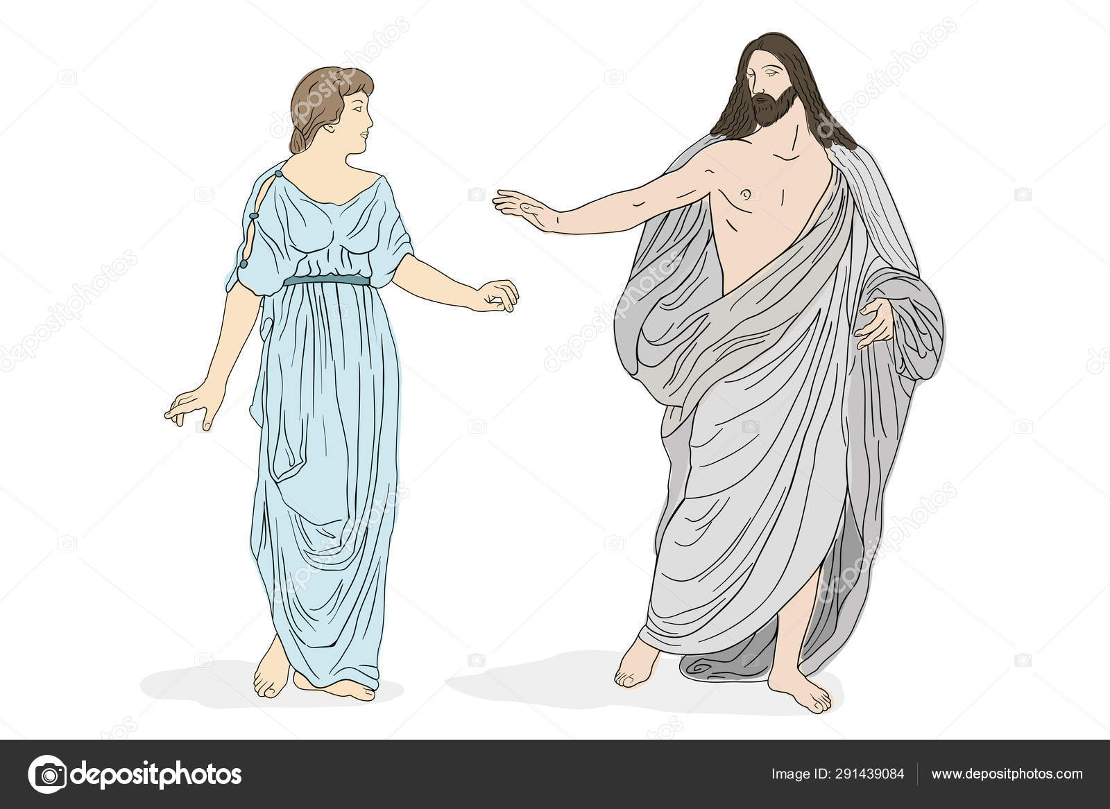Jesus Christ and Mary Magdalene. Stock Vector Image by ©migfoto #291439084