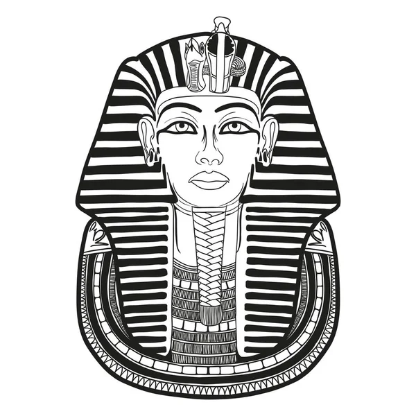 Oude Egyptische masker. — Stockvector