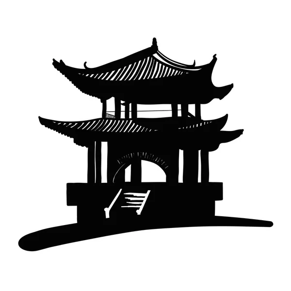 Chinese nationale pagode. — Stockvector