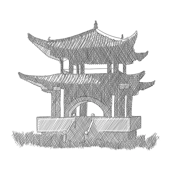 Chinese nationale pagode. — Stockvector