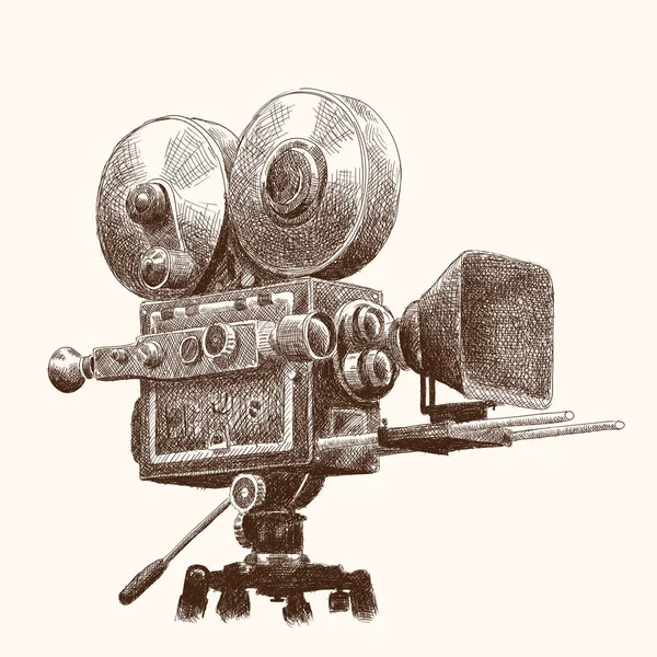 Vintage filmkamera. — Stock vektor