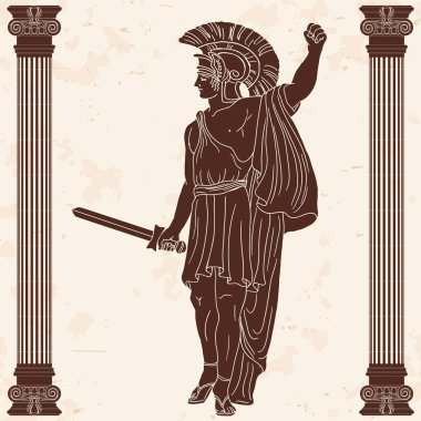 Antik Yunan savaşçı.