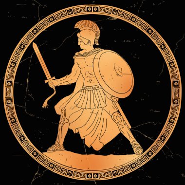 Antik Yunan savaşçı.