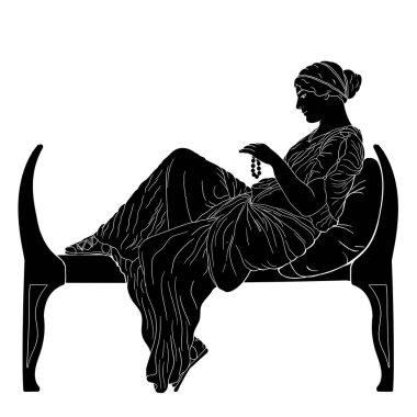 Vektör Yunan kadınları.