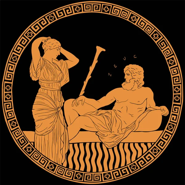 Antik Yunan halkı. — Stok Vektör