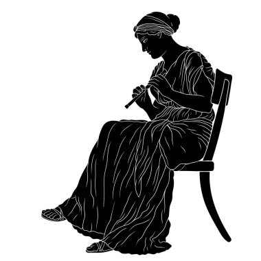 Vektör Yunan kadınları.