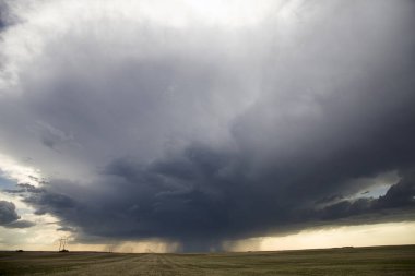 Çayır fırtına bulutları Kanada Saskatchewan yaz uyarılar