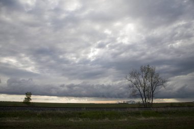 Çayır fırtına bulutları Kanada Saskatchewan yaz uyarılar