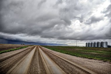 Çayır fırtına bulutları Kanada Saskatchewan yaz uyarılar
