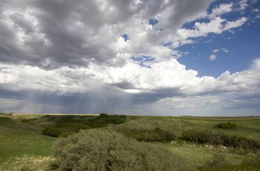 Çayır fırtına bulutları Kanada Saskatchewan yaz uyarılar