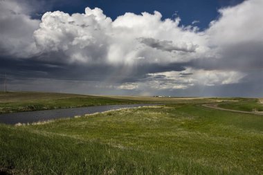 Çayır fırtına bulutları Kanada Saskatchewan yaz uyarılar