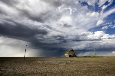 Çayır fırtına bulutları Kanada Saskatchewan yaz uyarılar