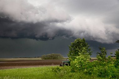 Çayır fırtına bulutları Kanada Saskatchewan yaz uyarılar