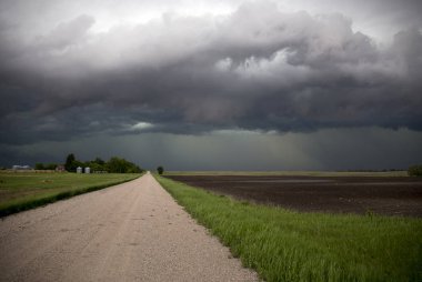 Çayır fırtına bulutları Kanada Saskatchewan yaz uyarılar