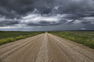 Çayır fırtına bulutları Kanada Saskatchewan yaz uyarılar