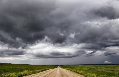 Çayır fırtına bulutları Kanada Saskatchewan yaz uyarılar