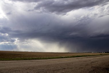 Çayır fırtına bulutları Kanada Saskatchewan yaz uyarılar