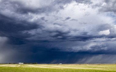 Çayır fırtına bulutları Kanada Saskatchewan yaz uyarılar