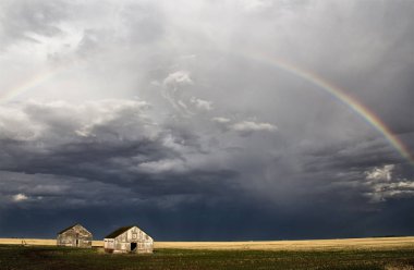 Çayır fırtına bulutları Kanada Saskatchewan yaz uyarılar