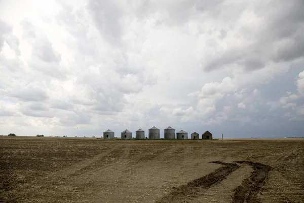 Preirie Storm Clouds Canada Saskatchewan Summer Warnings — стоковое фото