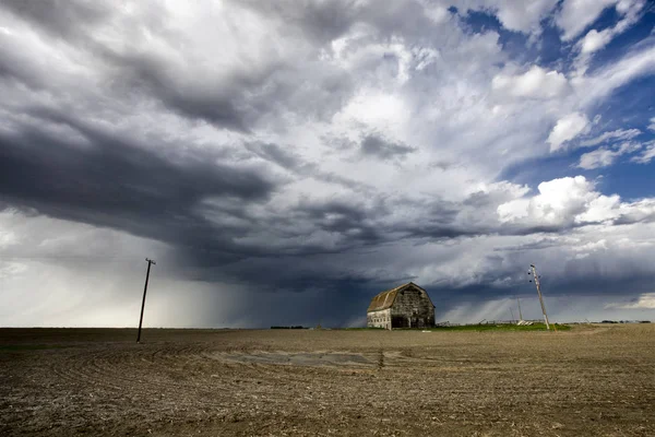 Prairie Storm Wolken Canada Saskatchewan Zomer Waarschuwingen — Stockfoto