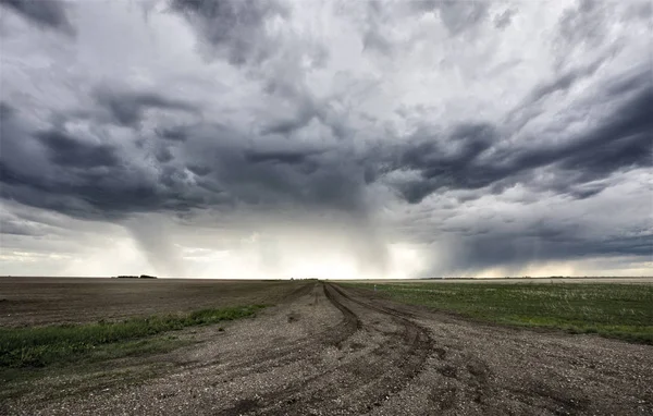 Prairie Storm Nuvole Canada Saskatchewan Avvisi Estivi — Foto Stock