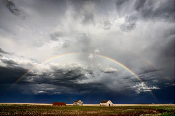 Prairie Storm Wolken Canada Saskatchewan Zomer Waarschuwingen — Stockfoto