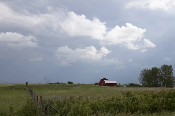 Prairie Storm Wolken Canada Saskatchewan Zomer Waarschuwingen — Stockfoto