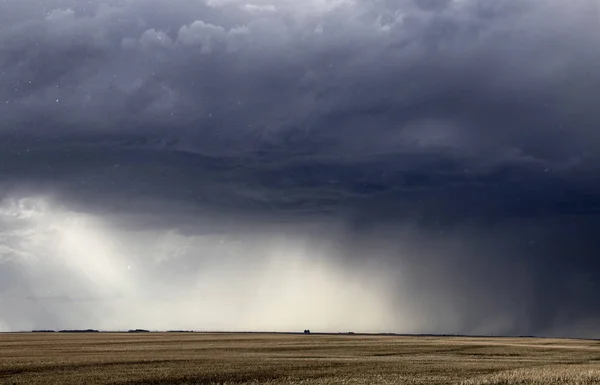 Prairie Storm Clouds Canada Saskatchewan Summer Warnings — Stock Photo, Image