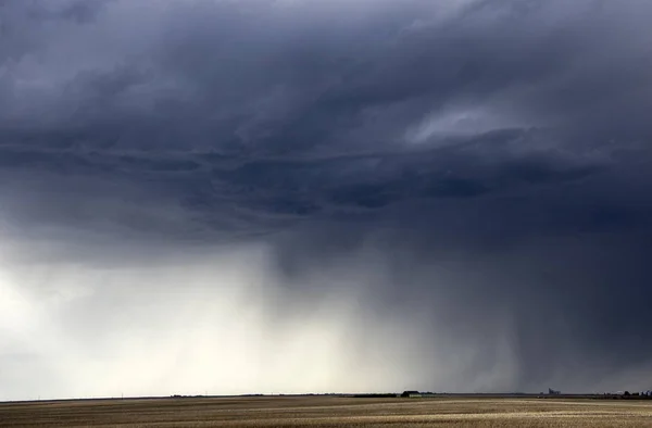 Prairie Storm Moln Kanada Saskatchewan Sommaren Varningar — Stockfoto