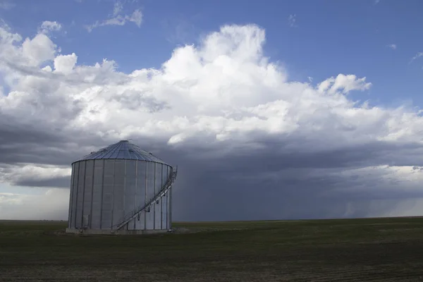 Prairie Storm Clouds Canada Saskatchewan Summer Warnings — Stock Photo, Image