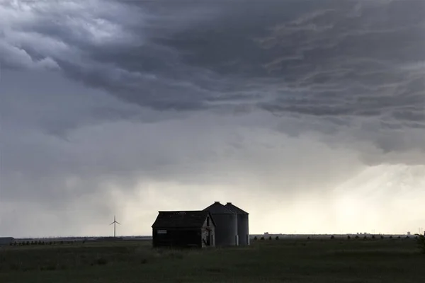 Prairie Storm Wolken Canada Saskatchewan Zomer Waarschuwingen — Stockfoto