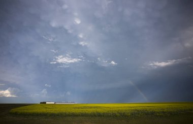 Çayır fırtına bulutları Saskatchewan Kanada Mammatus içinde