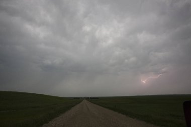 Çayır fırtına bulutları Saskatchewan Kanada Mammatus içinde
