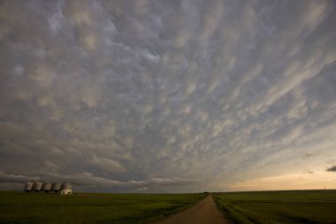 Çayır fırtına bulutları Saskatchewan Kanada Mammatus içinde