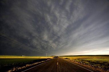Çayır fırtına bulutları Saskatchewan Kanada Mammatus içinde